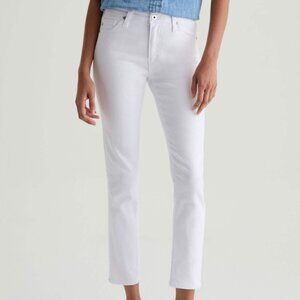 Perfect White Jeans: AG The Stilt Crop, size 27